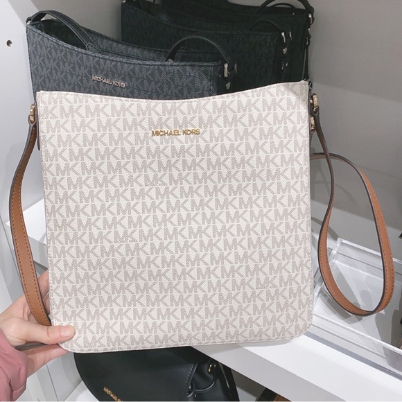 Michael Kors Handbags - Michael Kors Jet Set Travel Large Logo Messenger Bag